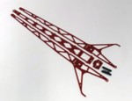 RED G-10 TOP FUEL DRAGSTER CHASSIS KIT w/ WING STAND
