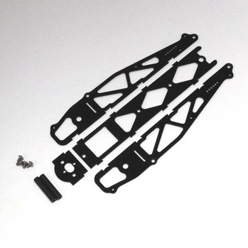 BLACK G-10 STANDARD DRAG CHASSIS KIT WITHOUT WHEELIE BARS (20025)