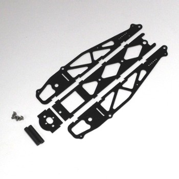 BLACK G-10 STANDARD DRAG CHASSIS KIT WITHOUT WHEELIE BARS (20025)